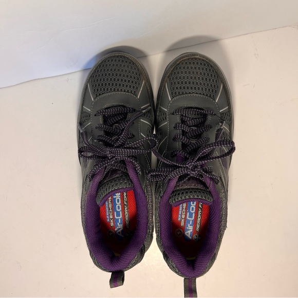 Skechers Work Algonac Alloy Toe Work Slip Resistant Size 6.5 Women’s Purple Flex - Picture 5 of 9
